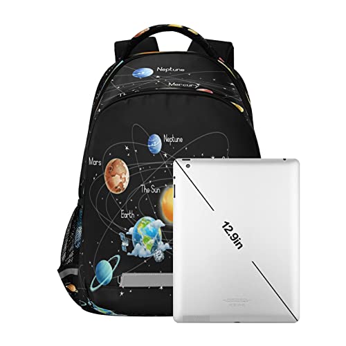 Dussdil Solar System Space Student Schoolbag School Backpack Universe Galaxy Kids Backpacks 16 inch Laptop Book Bag Casual Daypack Back Pack Travel Sports Bags for Teens Girls Boys