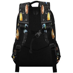 Dussdil Solar System Space Student Schoolbag School Backpack Universe Galaxy Kids Backpacks 16 inch Laptop Book Bag Casual Daypack Back Pack Travel Sports Bags for Teens Girls Boys