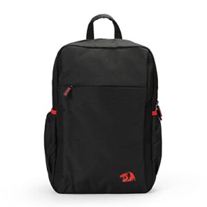 redragon gb-82 travel laptop backpack, business workstation computer gaming backpack w/durable double-layer fabric liner, usb jack & large front pocket, fits up to 18" laptop