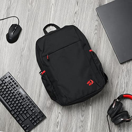 Redragon GB-82 Travel Laptop Backpack, Business Workstation Computer Gaming Backpack w/Durable Double-Layer Fabric Liner, USB Jack & Large Front Pocket, Fits Up to 18" Laptop