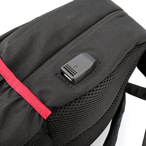 Redragon GB-82 Travel Laptop Backpack, Business Workstation Computer Gaming Backpack w/Durable Double-Layer Fabric Liner, USB Jack & Large Front Pocket, Fits Up to 18" Laptop