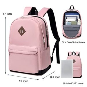 Girls Backpack - School Backpack for Girls & Teen Girls Water Resistant Backpack with Laptop & Bottle Side Pockets Bookbag for Primary Elementary Middle High College School Bag for Gym Sports