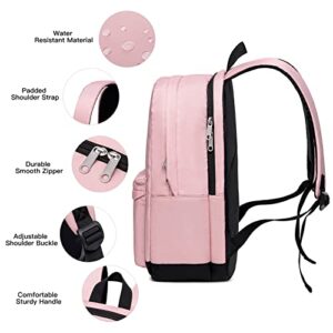 Girls Backpack - School Backpack for Girls & Teen Girls Water Resistant Backpack with Laptop & Bottle Side Pockets Bookbag for Primary Elementary Middle High College School Bag for Gym Sports