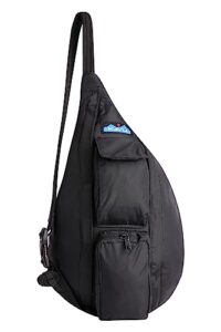 kavu mini rope sack sling crossbody backpack - blackout