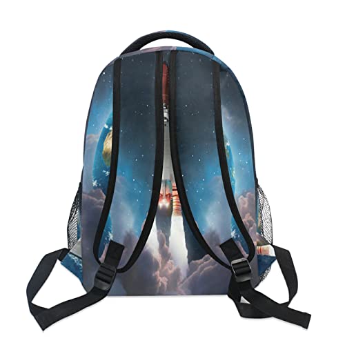 Kcldeci Space Shuttle Laptop Backpack Student Backpacks School Bag Bookbag Travel Daypack Shoulder Bag Fits 14inch Laptop