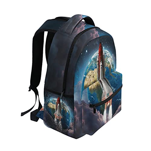 Kcldeci Space Shuttle Laptop Backpack Student Backpacks School Bag Bookbag Travel Daypack Shoulder Bag Fits 14inch Laptop