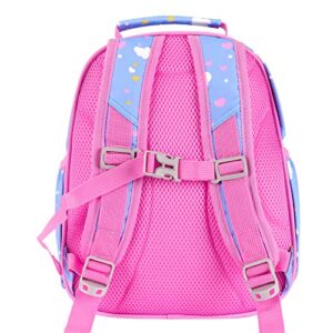 Choco Mocha Toddler Backpack for Girls 12 inch Unicorn Backpack for Toddler Girls Backpack Small Kids Backpack with Chest Strap Little Girls Daycare Backpack for 1 2 3 Year Old Bookbag age 1-3 Blue