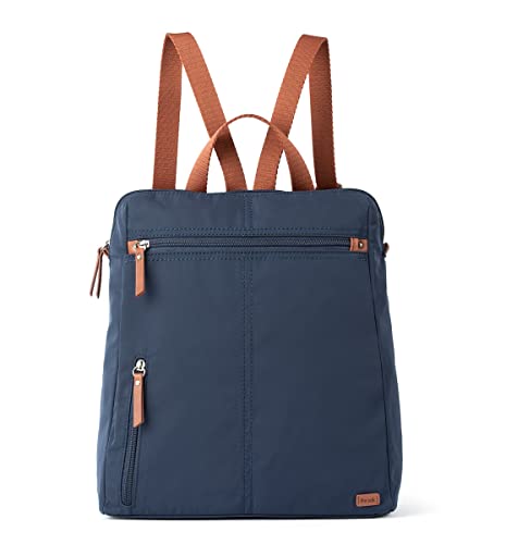 The Sak Women's Recycled Esperato Backpack in Nylon, Spacious Bag with Adjustable Back Strap, Navy II, One Size