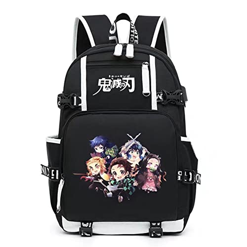 Mxcostume Anime Demon Backpack Cartoon Pattern Printing Laptop Bookbag Cosplay Accessories (Pattern-3)