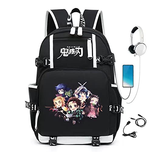 Mxcostume Anime Demon Backpack Cartoon Pattern Printing Laptop Bookbag Cosplay Accessories (Pattern-3)