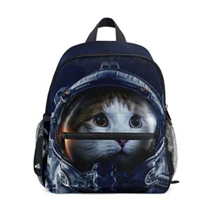 UMIRIKO Cute Kid's Toddler Backpack Astronaut Cat Space Nasa Schoolbag for Boys Girls,Kindergarten Children Bag Preschool Bag with Chest Clip 2021323