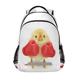 dallonan backpack funny chicken yellow animal school college backpack laptop casual daypack