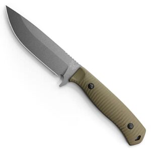 benchmade - anonimus 539gy fixed blade outdoor knife with od green handle (539gy)