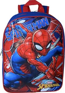 ruz spiderman 15" school bag backpack (blue-red)