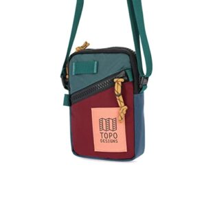 topo designs mini shoulder bag - zinfandel/botanic green