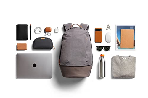 Bellroy Classic Backpack Premium (Leather Panels, Fits 15" Laptop) - Storm Grey