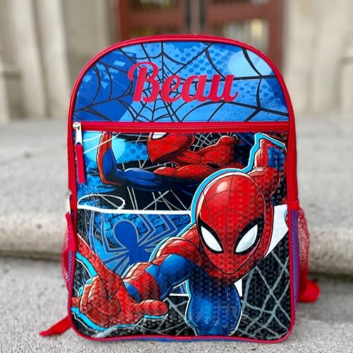 KishKesh Personalization Personalized 16 Inch License School Backpack - Spider-Man