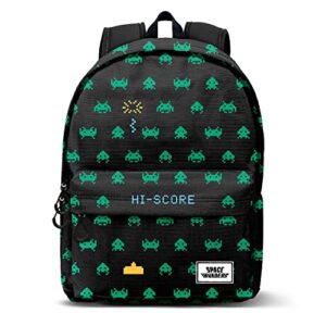 space invaders eco 2.0 army backpack, black, taglia unica