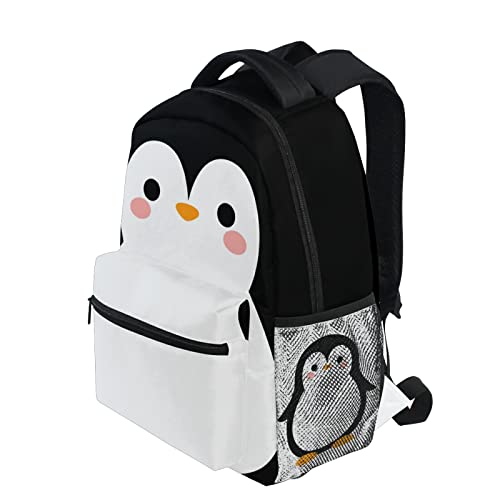 Kcldeci Penguin Laptop Backpack Student Backpacks School Bag Bookbag Travel Daypack Shoulder Bag Fits 14inch Laptop