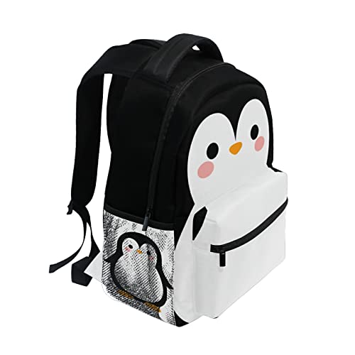 Kcldeci Penguin Laptop Backpack Student Backpacks School Bag Bookbag Travel Daypack Shoulder Bag Fits 14inch Laptop