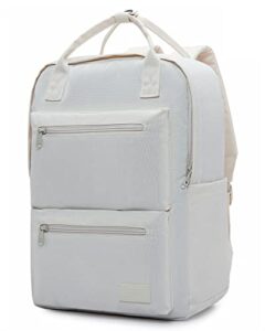 hotstyle daybreak casual backpack, stylish for school, travel & college, beige white