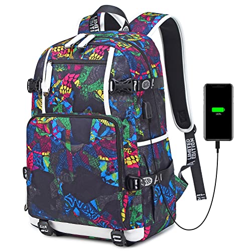 ISaikoy Anime The Promised Neverland Backpack Bookbag Laptop Bag Shoulder Bag Daypack School Bag N20