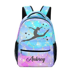 gymnastic mermaid scale fantasy personalized school backpack bags kids backpack for teen boys girls travel backpack