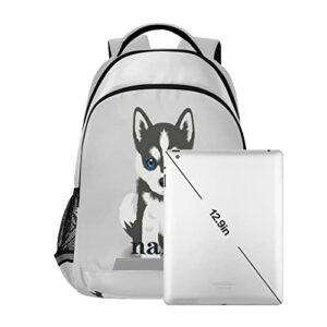 Kcldeci Custom Siberian Husky Puppy Dog Backpack Customized Backpacks Girl Boy School Bag Kids Rucksack Bookbag for Elementary