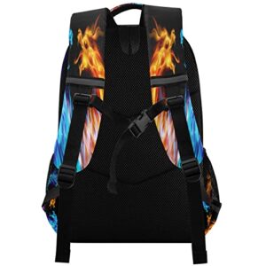 Kcldeci Custom Red Blue Fire Dragon Backpack Customized Animal Monster Backpacks Girl Boy School Bag Kids Rucksack Bookbag for Elementary