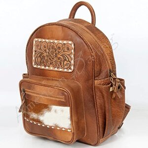 American Darling Hand Carved Leather Backpack Womens Mens Instant Vintage Backpacks Purse Men laptop Bookbags Cow Hide on