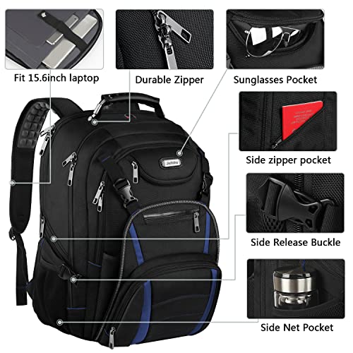 Jiefeike Travel Laptop Backpack, 17.3inch Extra Large for Men Women,Basketball Backpack with USB Charging Port RFID Anti Theft TSA Approved,School College Student Bag