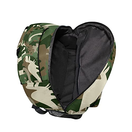 SUABO Laptop Backpack, Camouflage Dinosaur College Students Bookbags Notebooks Backpack Travel Hiking Daypack