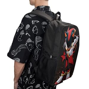 ONBJKPLG Sha-dow The Hedg-ehog Fashion Kids Backpack 3D Printed Laptop Backpack 17 Inch Large Capacity Travel Bag Sports Bag