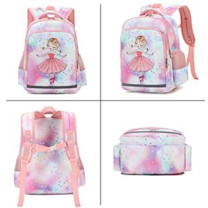 Kids Backpack For Girls School Backpack Toddler Book Bag Set Kindergarten BookBag With Lunch Box Preschool Bag(Purple-Princess)