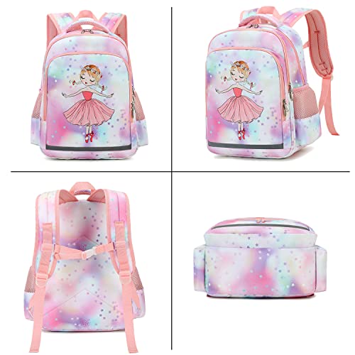 Kids Backpack For Girls School Backpack Toddler Book Bag Set Kindergarten BookBag With Lunch Box Preschool Bag(Purple-Princess)