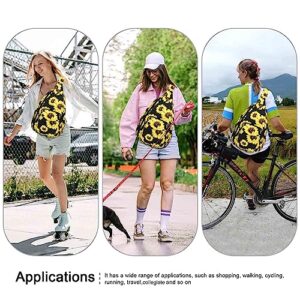 XEYOU Women's Sling Crossbody bag Casual Daypack Outdoor Travel Hiking Backpack for Cycling Walking Dog Hiking (Sunflower)