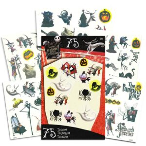 Nightmare Before Christmas School Supplies - 5 Pc Bundle Nightmare Before Christmas Backpack for Boys Girls with Temporary Tattoos, More