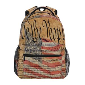 alaza retro stylish american flag travel laptop backpack business daypack fit 15.6 inch laptops for women men