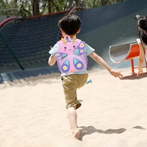 Reqinqin Cute Animal Toddler Backpack，3D Animal Cartoon，MINi Travel Backpack Butterfly Bag for Baby 1-5 Years Girls Personalized Waterproof Bag Kids Backpack（Butterfly）