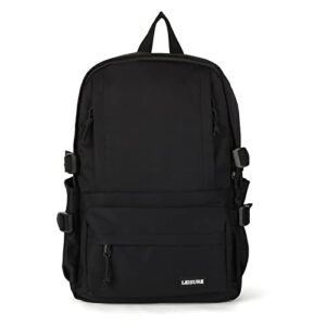 onxthin backpack for men women,black bookbag，lightweight travel rucksack casual daypack laptop backpack fit 15.6" laptop,black