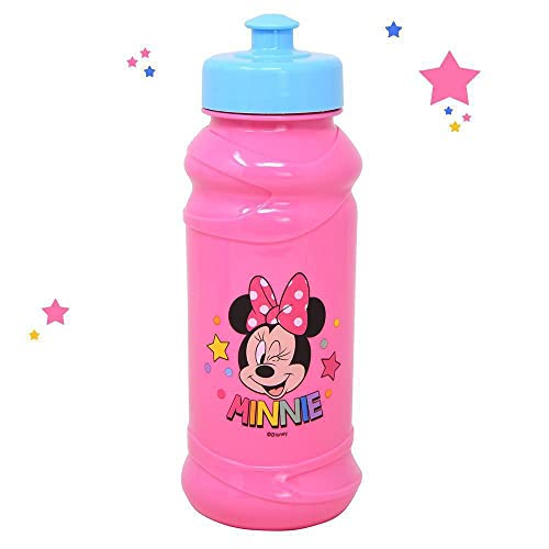 Minnie Mouse Backpack for Girls Set - 4 Pc Bundle with Minnie Backpack, Stickers, Water Bottle, More | Minnie School Backpack)