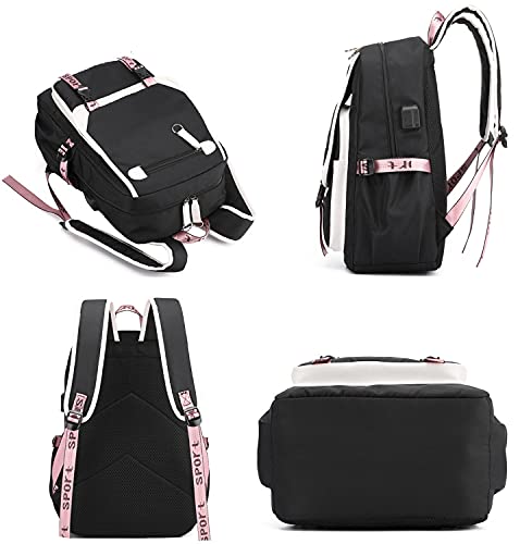 WANHONGYUE Gudetama Anime Backpack Laptop School Bag Student Bookbag Cosplay Daypack Rucksack Bag with USB Charging Port 1200/3