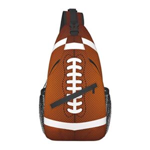 JDEIFKF Football Sling Bag Chest Bag Sport Football Crossbody Bags For Mens Womens