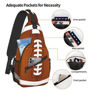 JDEIFKF Football Sling Bag Chest Bag Sport Football Crossbody Bags For Mens Womens