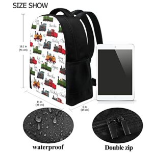 ZZXXB Steam Trains Casual Backpack Waterproof Travel Daypack Children School Bag