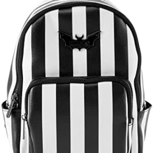 Killstar Rails Black White Stripe Goth Punk Beetlejuice Mini Backpack