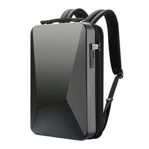 gaming laptop backpack with usb charging port tsa lock for men,hard shell expandable business backpack fits 17.3 inch notebook computer，black
