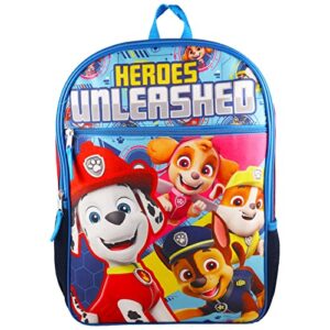 Viacom Paw Patrol Backpack for Kids - School Supplies Bundle with 16" Paw Patrol Backpack Plus Stickers, Water Bottle, Paint Poster, and More (Paw Patrol Travel Bag)