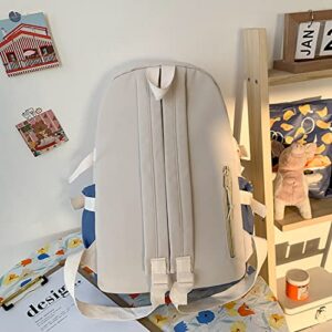 Bersauji Kawaii Backpack with Card Cover Pendant Pins Accessories Cute Aesthetic Backpack Large Capacity Laptop Bag