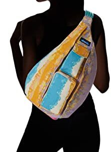 KAVU Go Time Bi-Fold Crossbody Wallet with Rope Strap - Beach Tie Dye